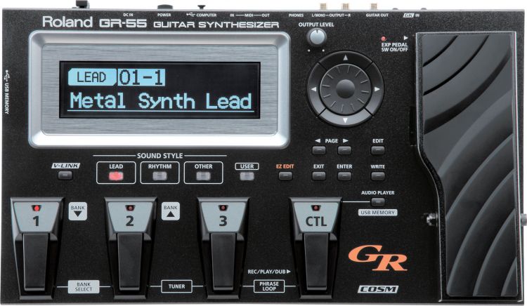 ROLAND GR-55S-BK Gitar Synthesizer - GK3 Manyetik Setsiz 1