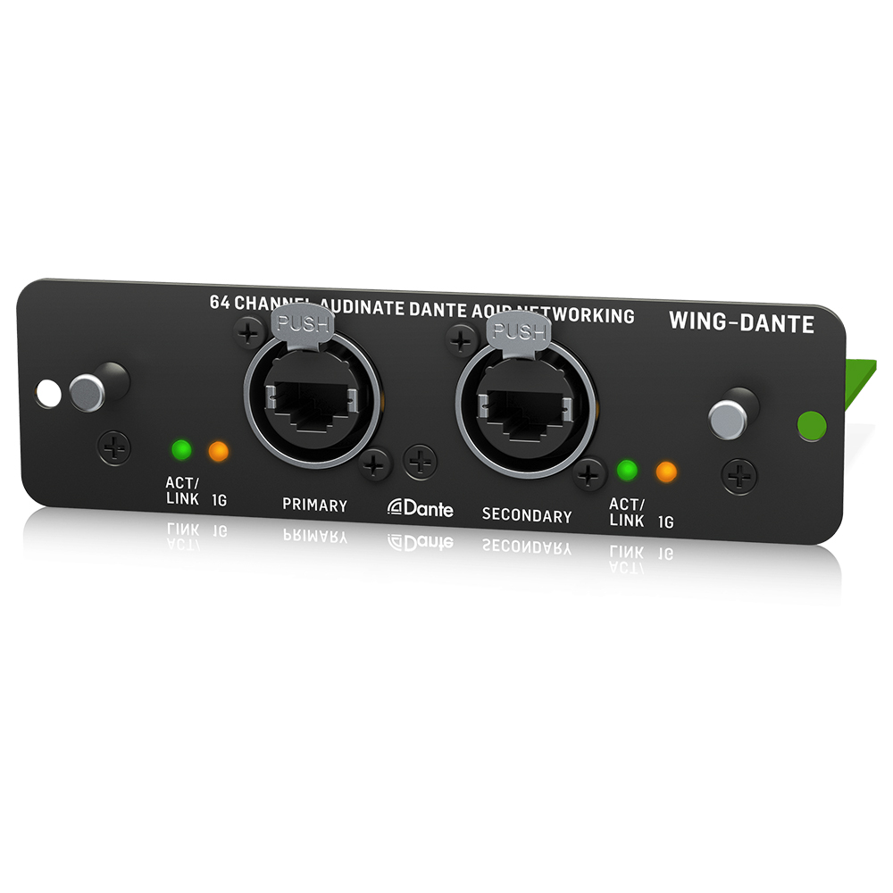 BEHRINGER 64x64 Kanal Audinate Dante AoIP Ağı için WING Genişletme Kartı 2