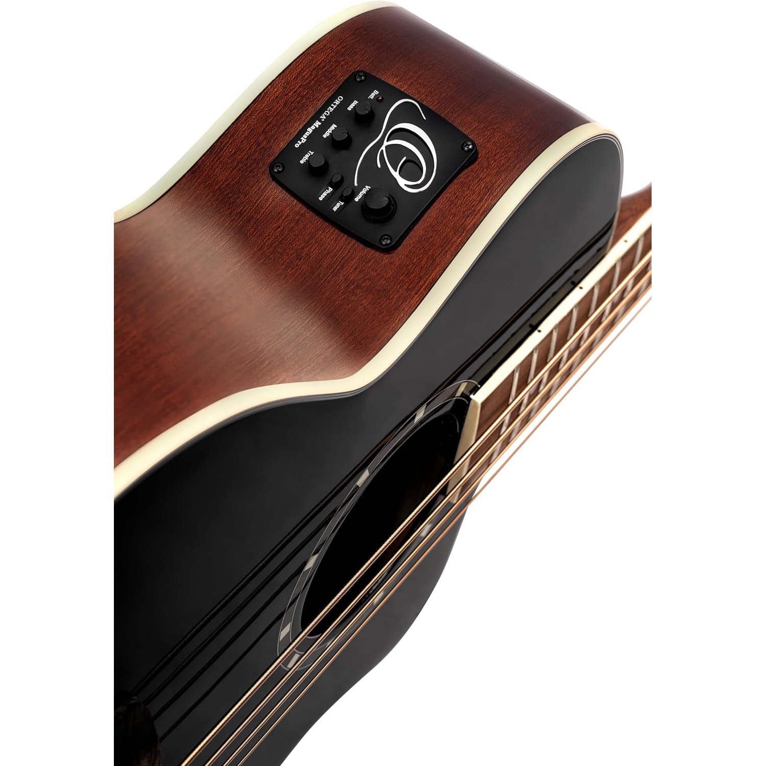 Ortega D8CE-4 Deep Series 8 Elektro Akustik Bas Gitar (Siyah Maun) 3
