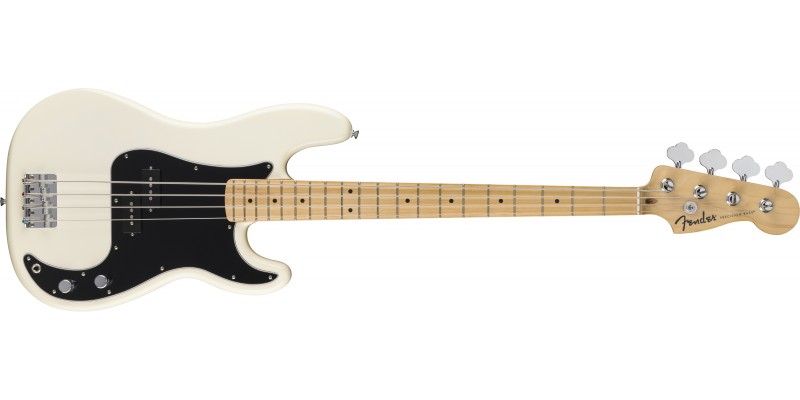 Fender Standard Precision Bass Akçaağaç Klavye Olympic White Bas Gitar 1