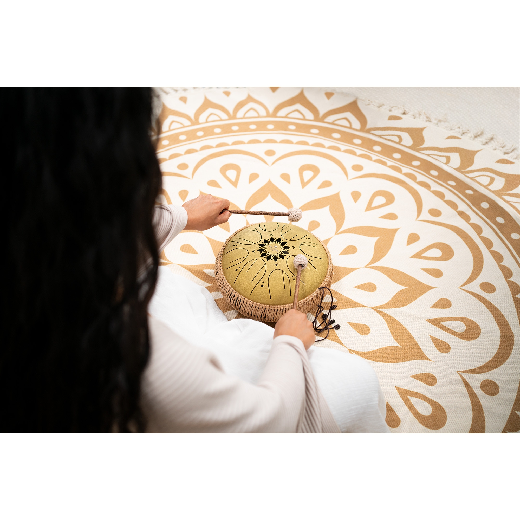Meinl Sonic Energy 10" Medium Octave Steel Tongue Drum (C Major, 8 Notes, 432 Hz, Gold) 5