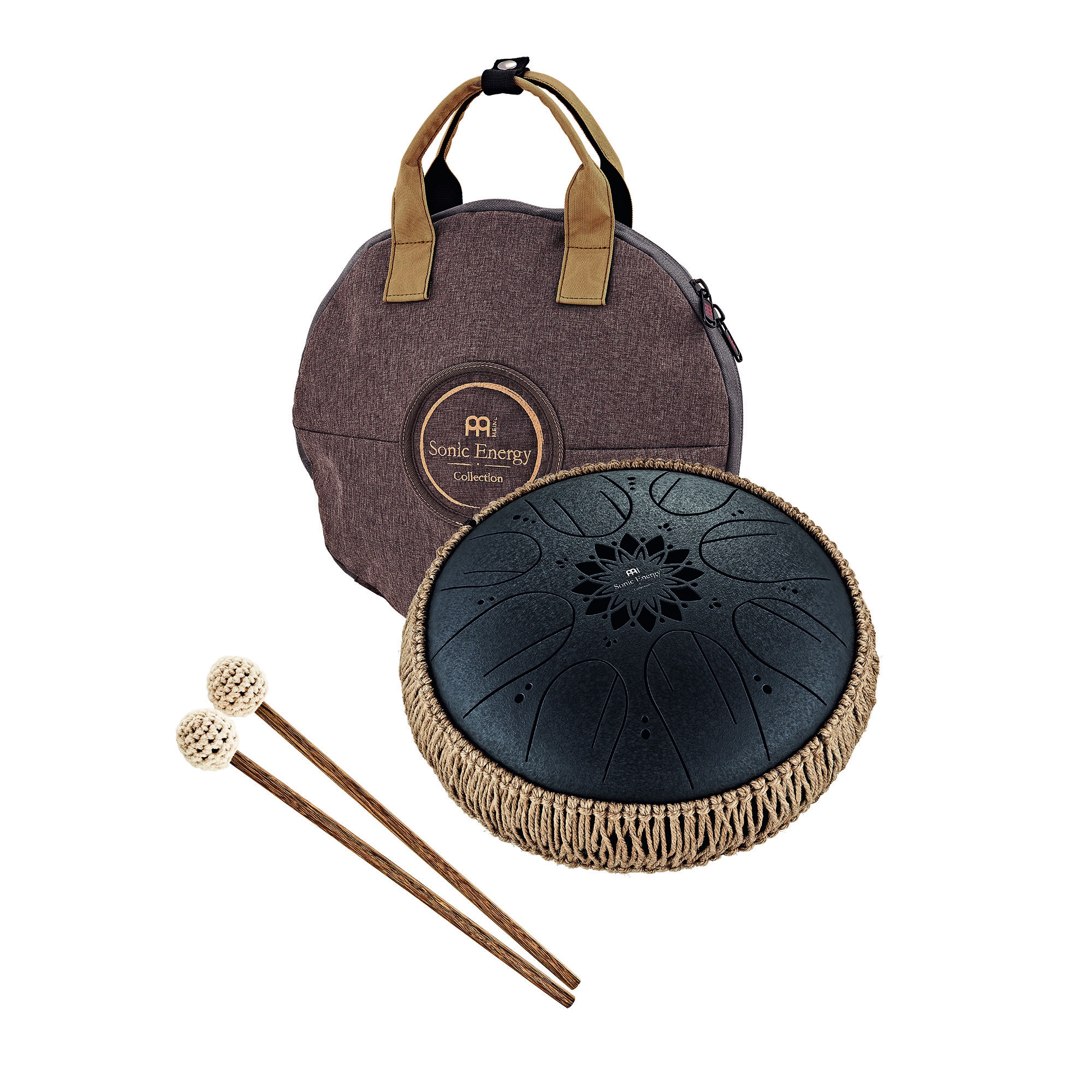 Meinl Sonic Energy 10" Medium Octave Steel Tongue Drum (B Minor, 8 Notes, 432 Hz, Black) 3