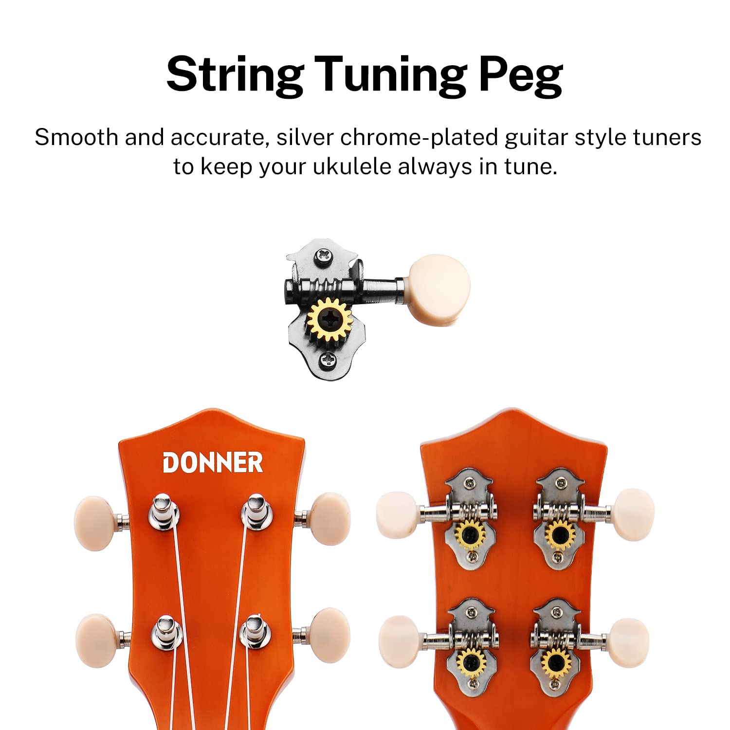 Donner DUS-10M Soprano Ukulele Seti (Maun) 2