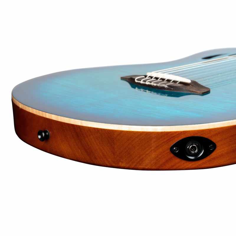 Ortega TourPlayer Deluxe RTPDLX- FMA Elektro Klasik Gitar (Blue Burst) 5