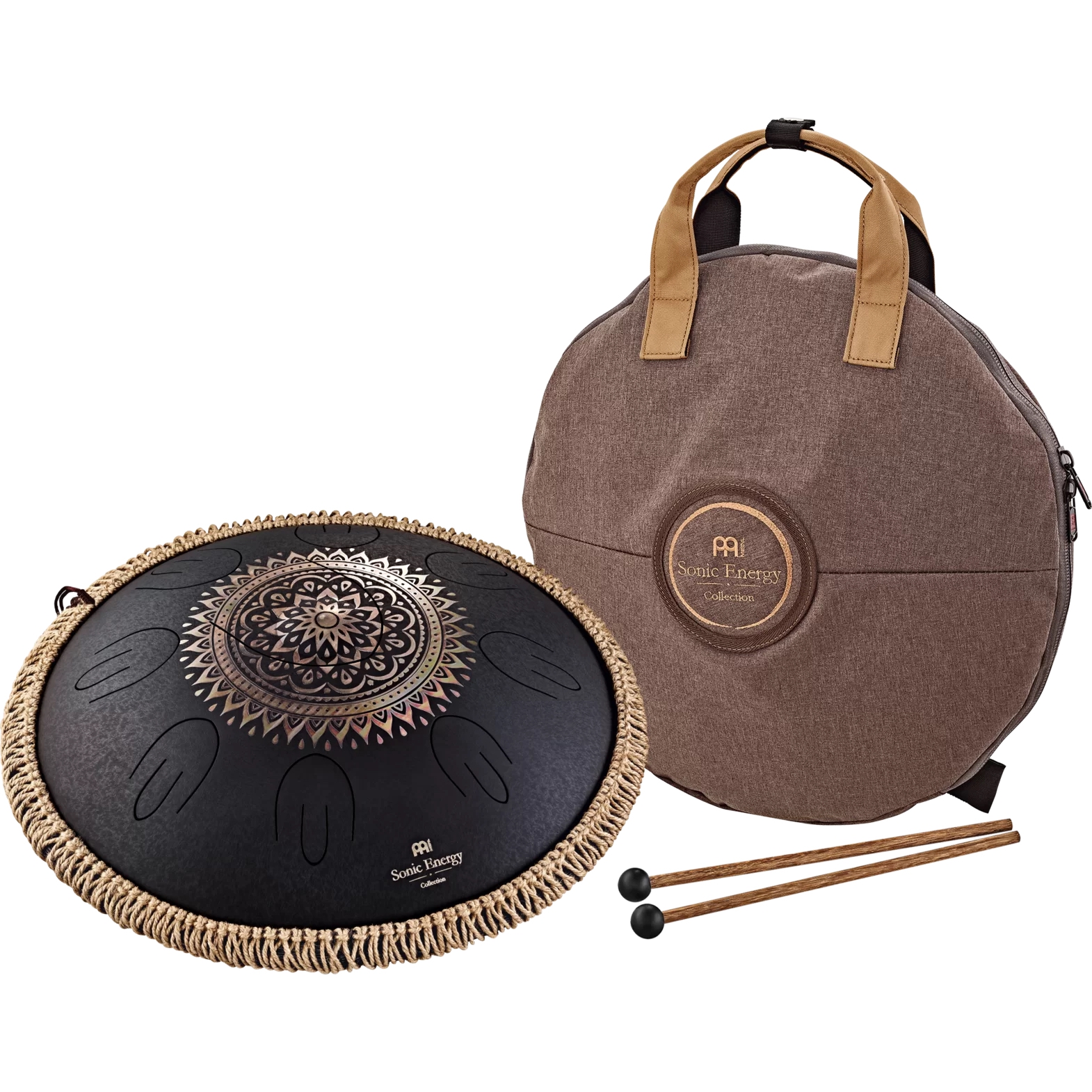 Meinl Sonic Energy Octave Steel Floral Design D-kurd 16" Tongue Drum (Siyah) 5