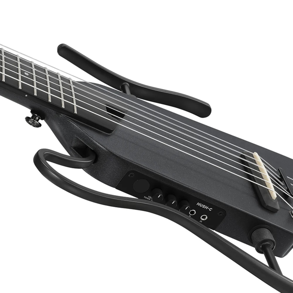 Donner Hush-C Silent Klasik Gitar (Siyah) 4