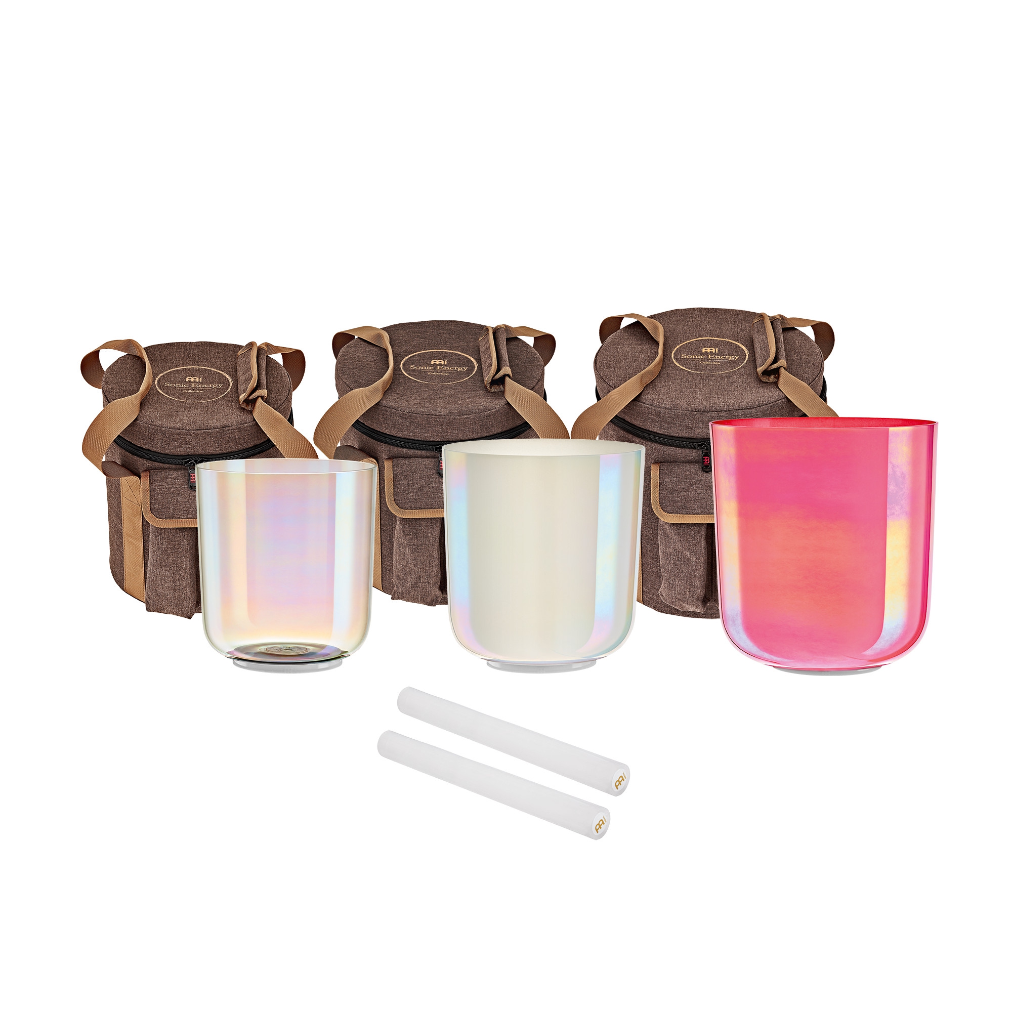 Meinl Sonic Energy 3-Parça Essence Crystal Singing Bowl Set (E4 / B3 / G3, 440 Hz) 1