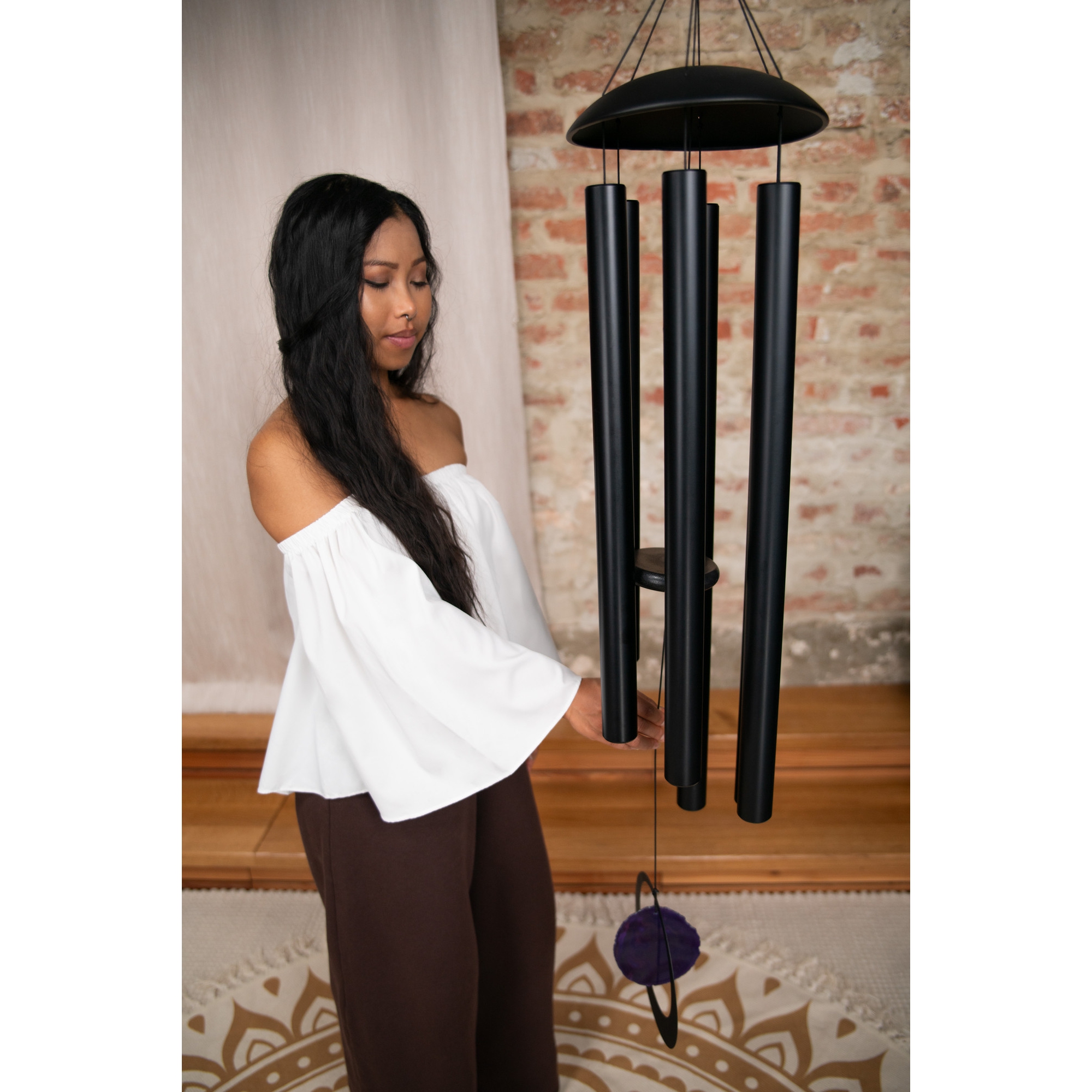 Meinl Sonic Energy Purple Agate Meditation Chime (50"/128 cm - 432 Hz/A Major - Siyah) 4