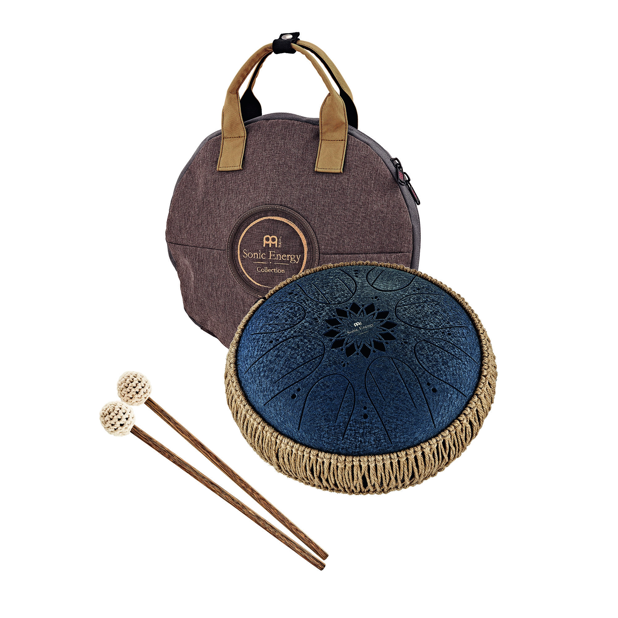 Meinl Sonic Energy 10" Medium Octave Steel Tongue Drum (C Minor, 8 Notes, 432 Hz, Navy Blue) 3
