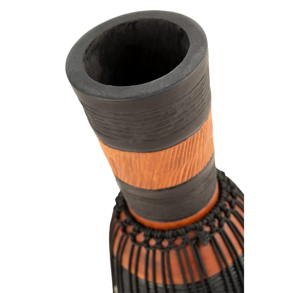 Meinl ADJ3-M+BAG African Style Rope Tuned Series Medium 10" Djembe (Brown/Black) 5