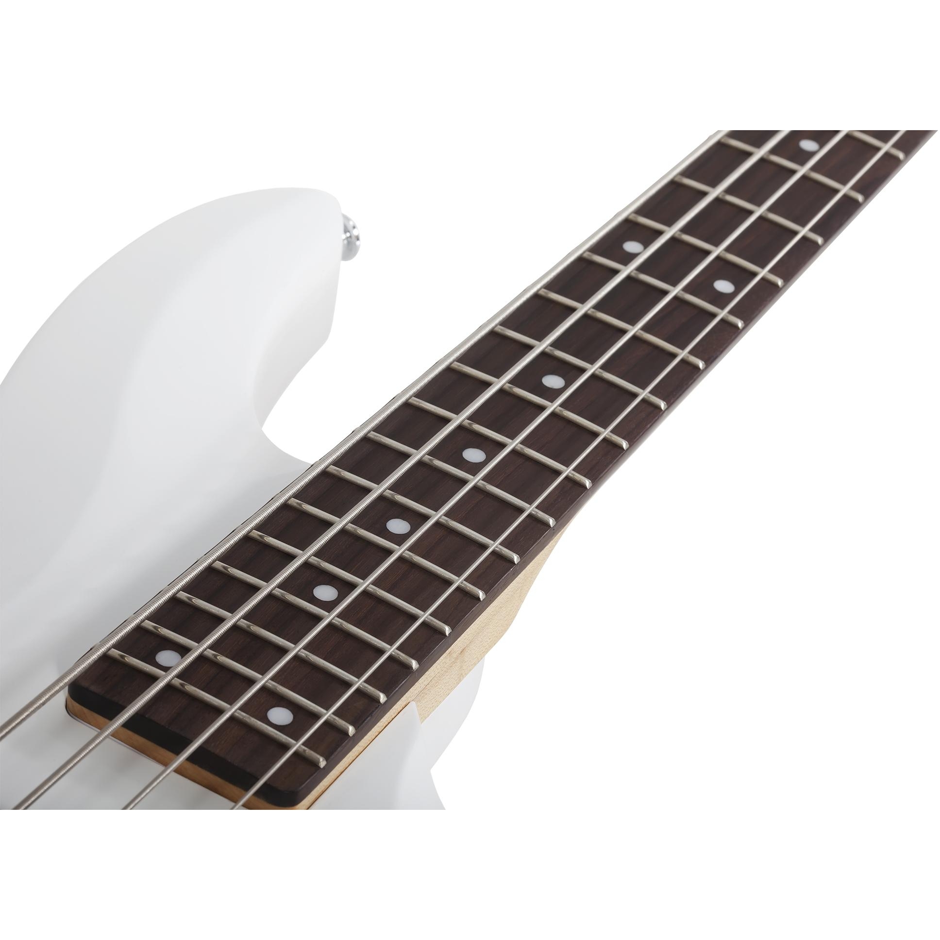 Schecter C-4 Deluxe Bas Gitar (Satin White) 6