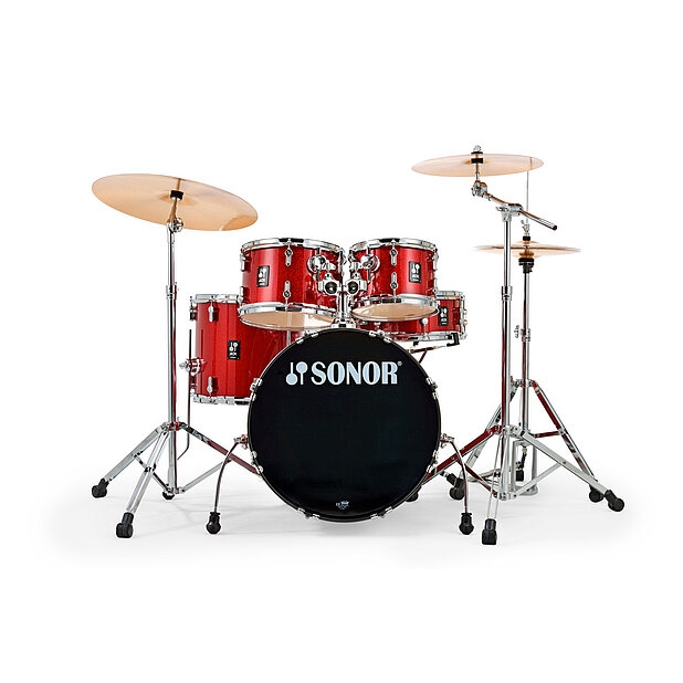 Sonor AQX Studio 20" Akustik Davul Seti (Red Moon Sparkle) 3