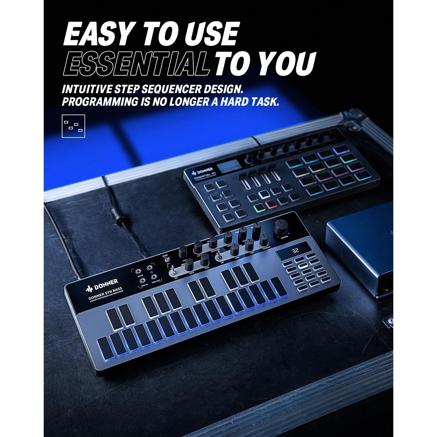 Donner B1 Analog Bass Synthesizer & Sequencer 3