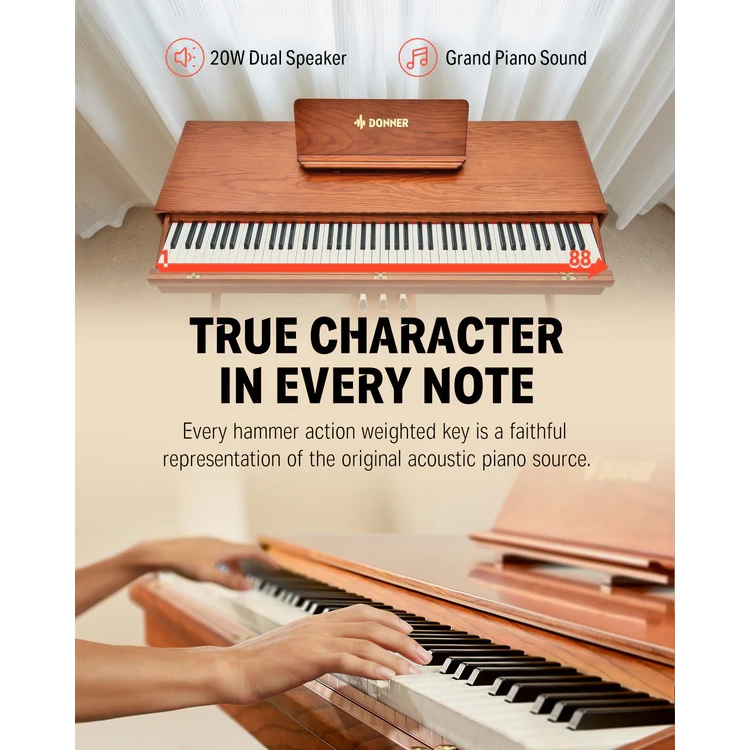 Donner DDP-80 PRO Solid Wood Dijital Piyano 5