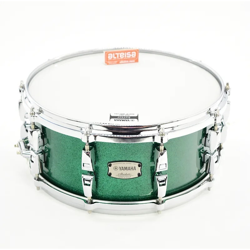 Yamaha Absolute Akçaağaç Hybrid 14"x6" Trampet (Jade Green Sparkle) 1