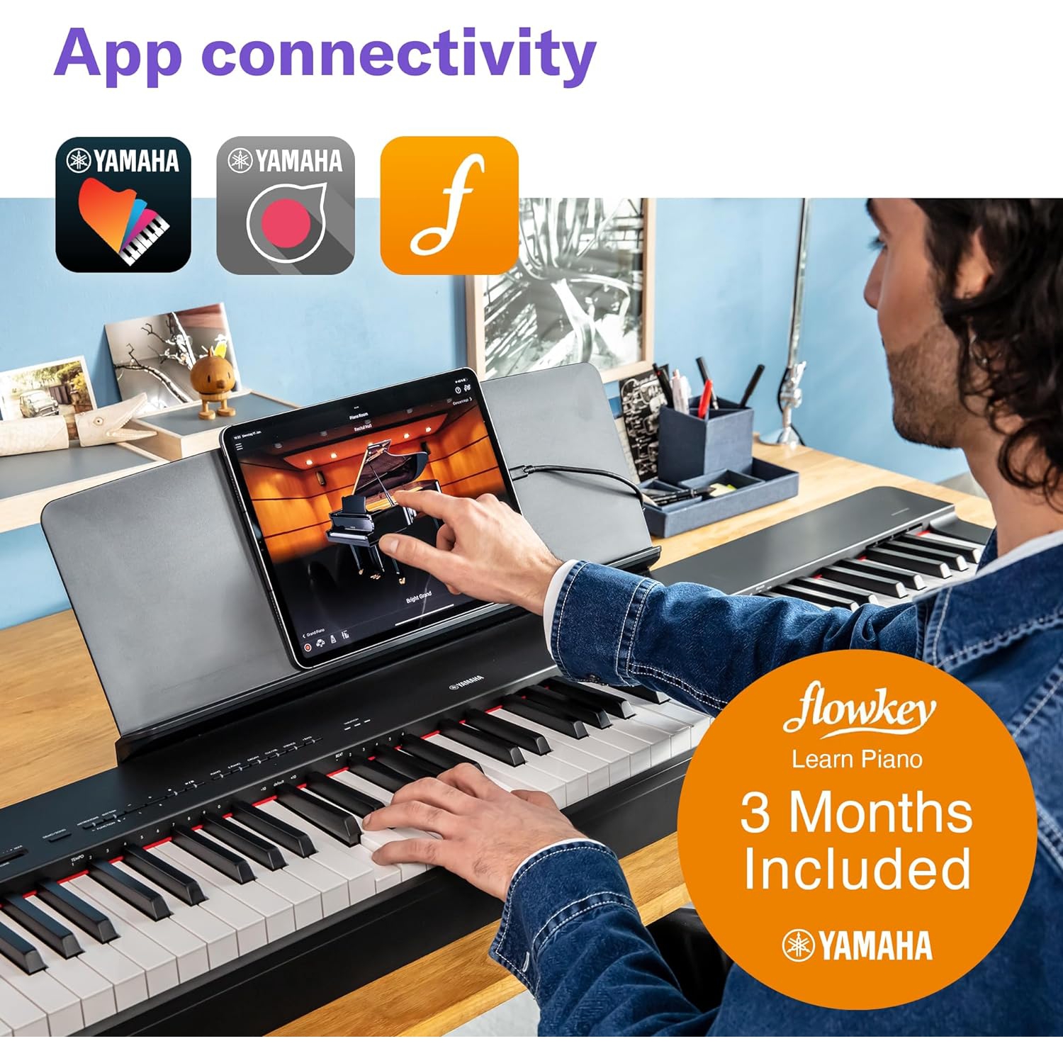 Yamaha P-225B 88-Tuşlu Dijital Piyano (Siyah) 7