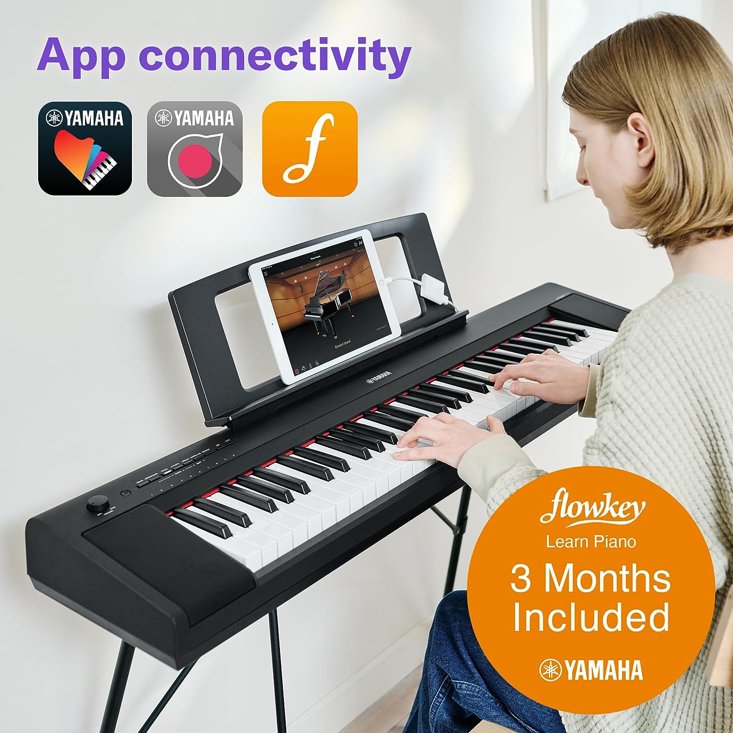 Yamaha Piaggero NP-15 61-Tuşlu Eğitim Klavyesi (Siyah) 6