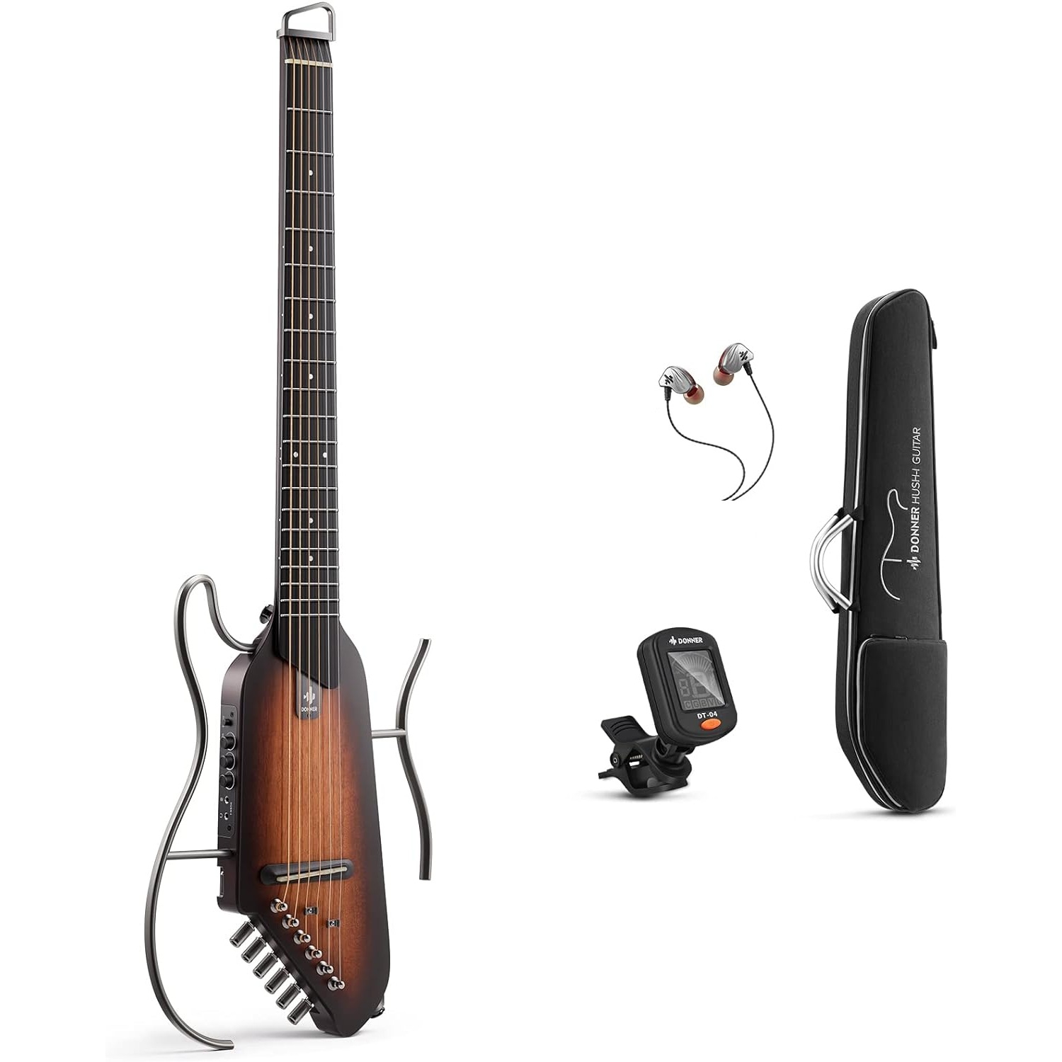 Donner HUSH-I Silent Gitar (Sunburst ) 1