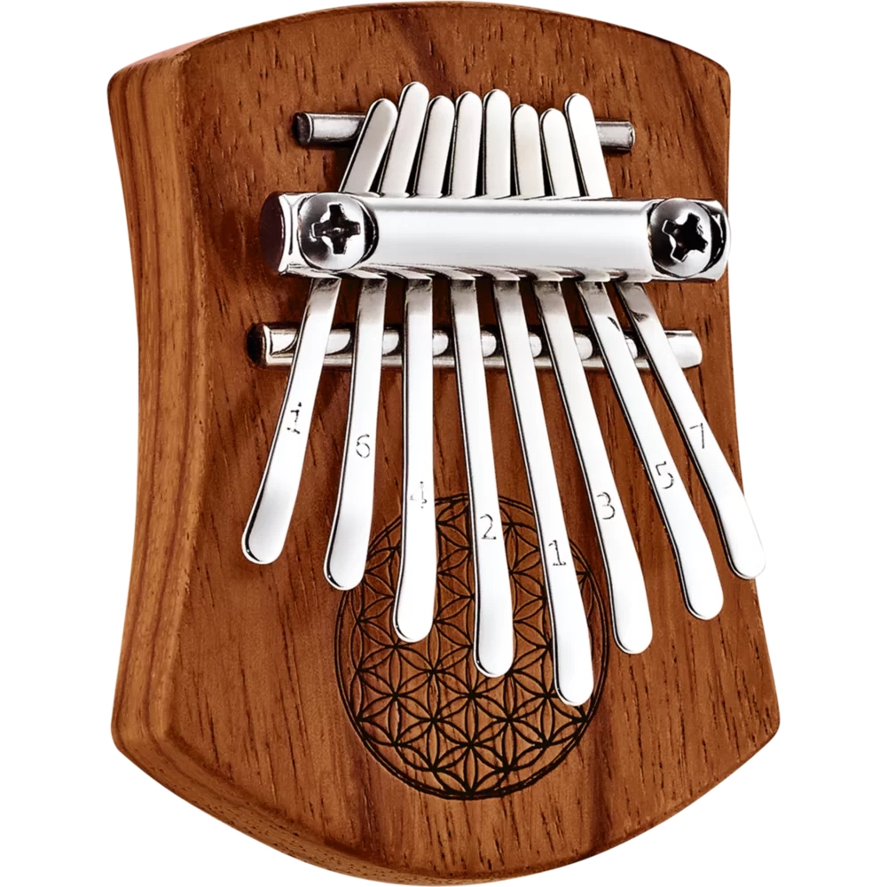 Meinl Sonic Energy KL802FOL Mini Solid Flower Of Life C Major 8 Note Kalimba (Red Zebrawood) 4
