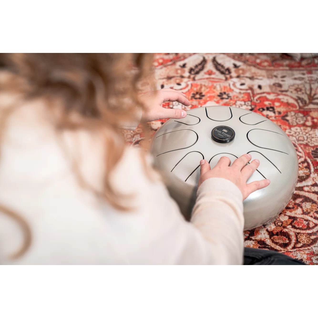 Meinl Sonic Energy STD4PG Steel G-minor 12'' Tongue Drum (Pearl Grey) 8