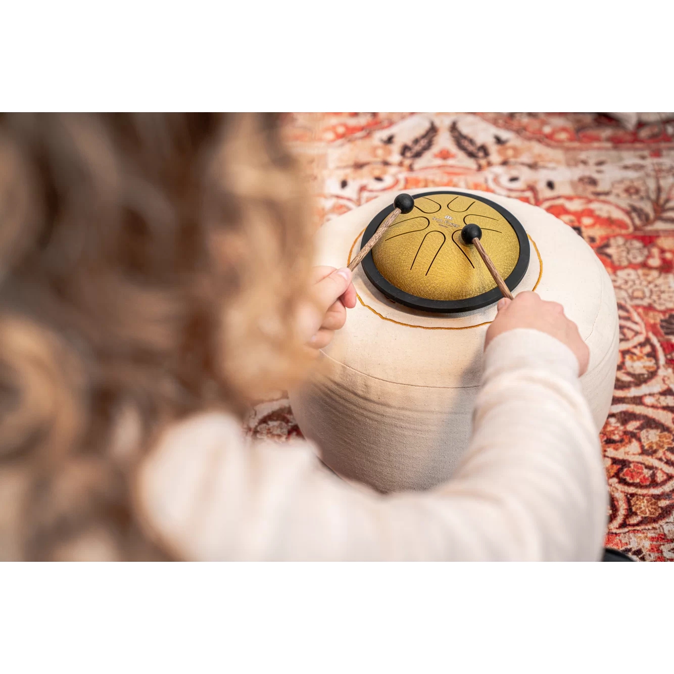 Meinl Sonic Energy MSTD3G Mini Steel B-major 6'' Tongue Drum (Gold) 7