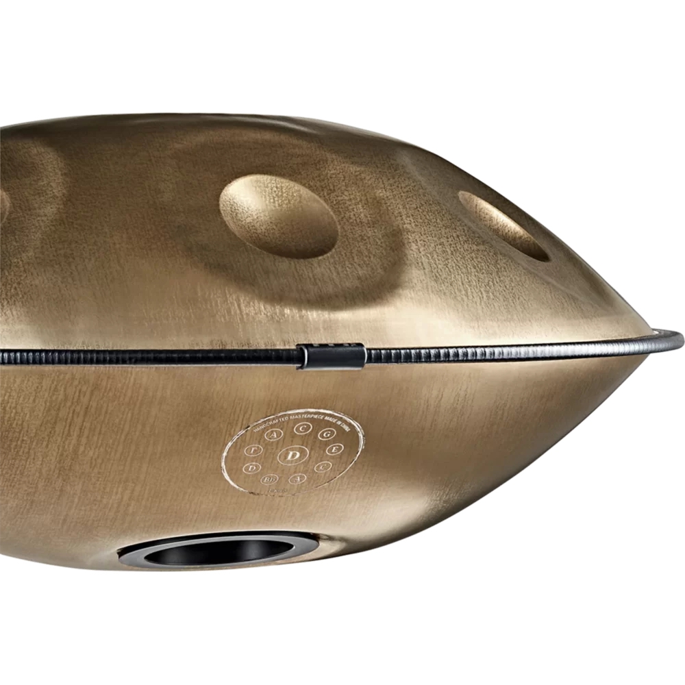 Meinl Sonic Energy HPSTL100 Stainless Steel 10 Notes D Kurd Handpan (Vintage Gold) 2