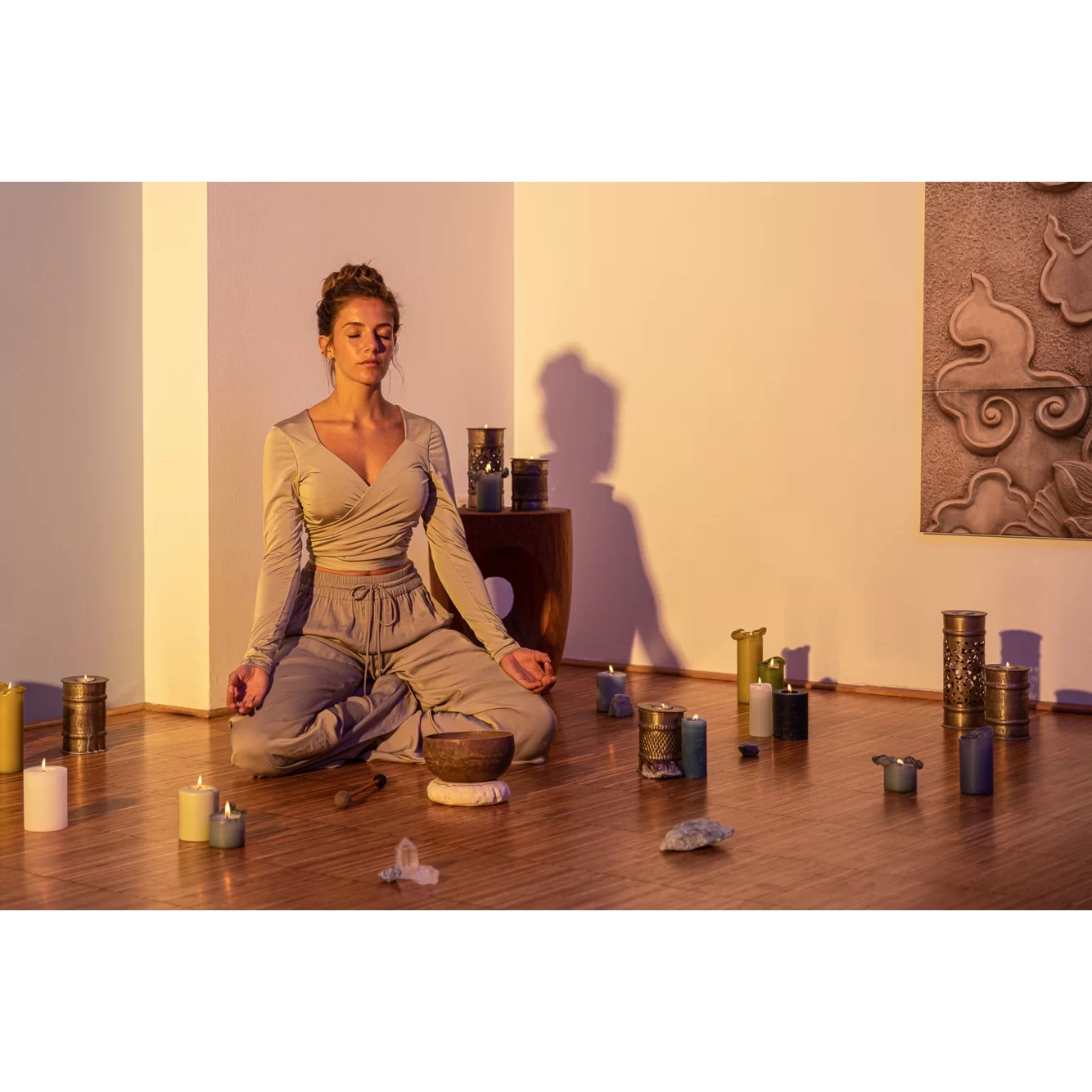 Meinl Sonic Energy SB-PDM-F/R-S Pro Hard Felt Singing Bowl Double Mallet (Small) 2