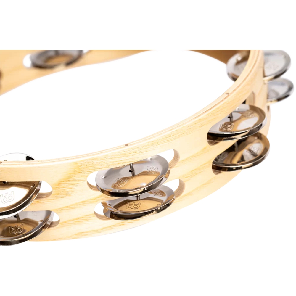 Meinl AE-ATA2S Artisan Ash Shell Steel Jingles 2 Rows 10" Tamburin (Natural) 5