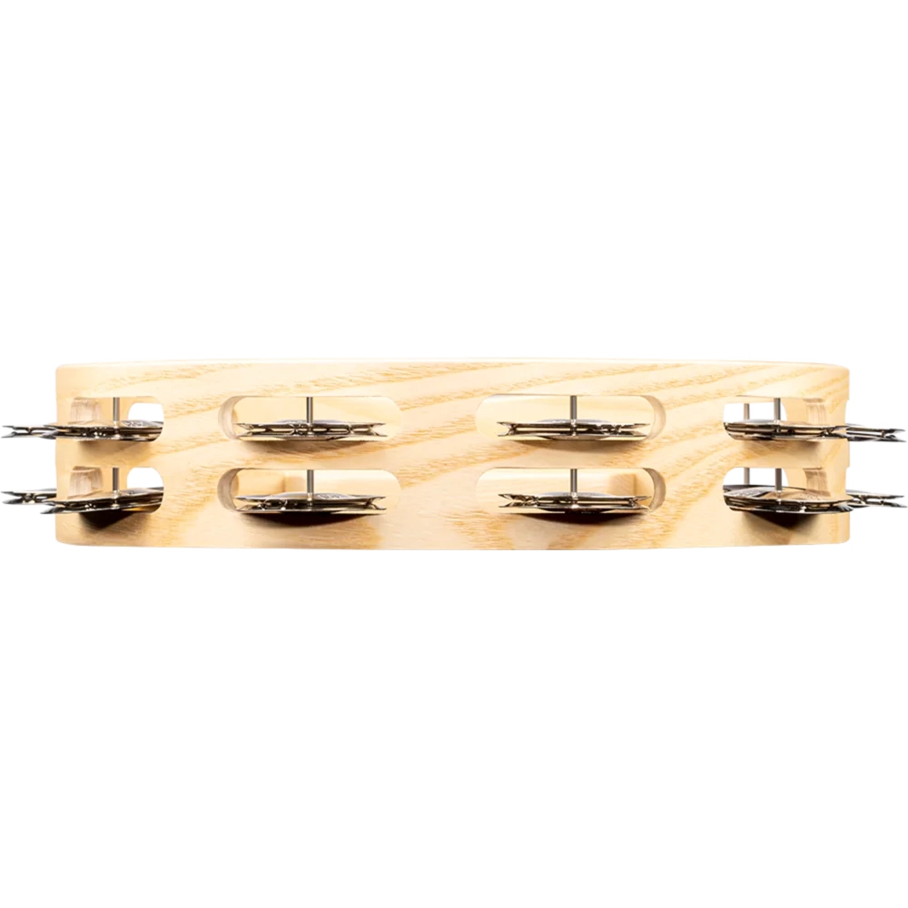 Meinl AE-ATA2S Artisan Ash Shell Steel Jingles 2 Rows 10" Tamburin (Natural) 6