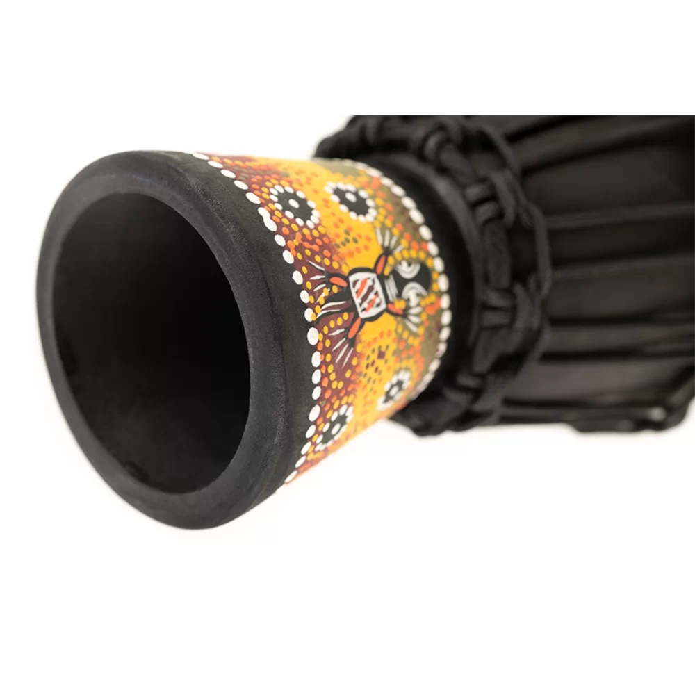Meinl HDJ7-XXS African Style XX-Small Djembe (Black Gecko Design) 5