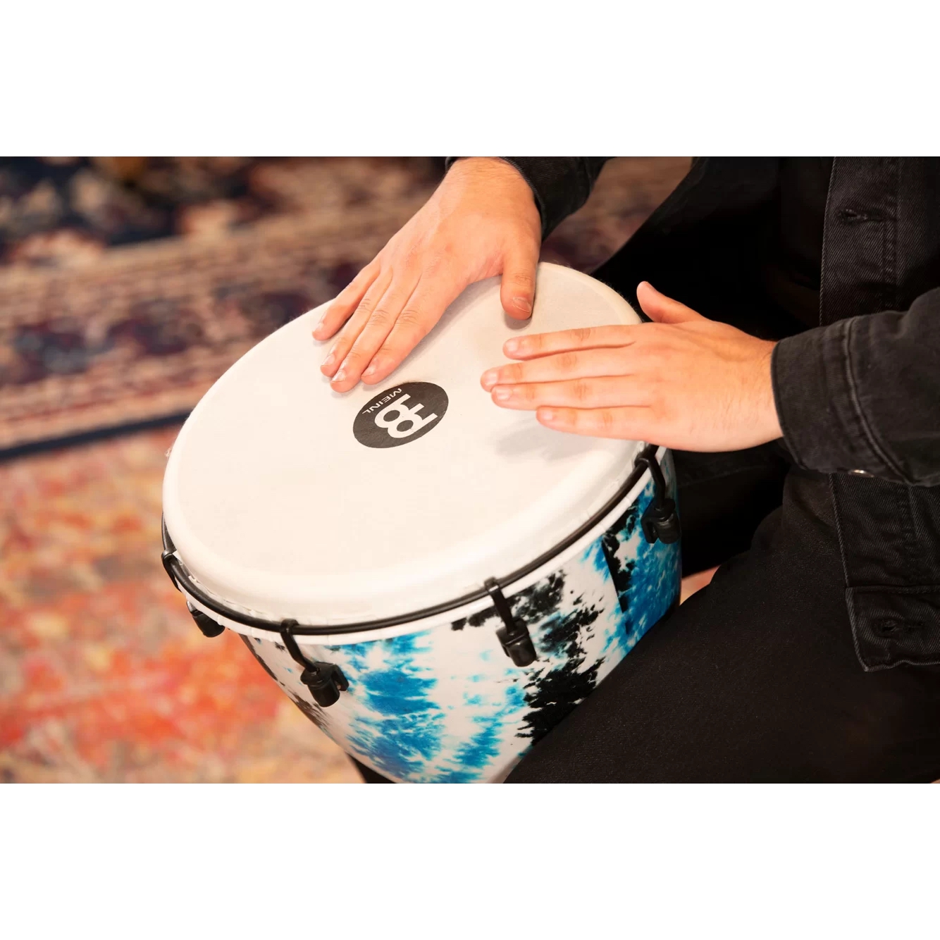 Meinl Alpine Series 12" Djembe (Galactic Blue Tie Dye) 6