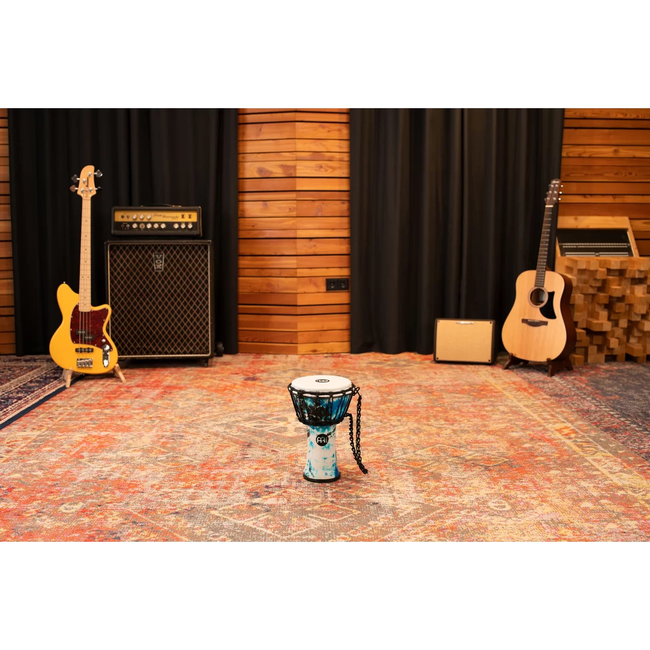 Meinl Junior 7" Djembe (Galactic Blue Tie Dye) 9