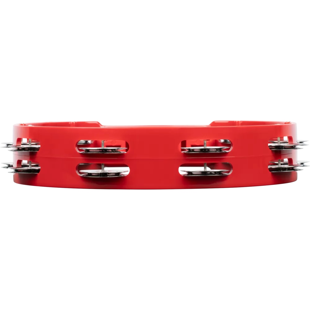 Meinl HTT10R Stainless Steel Jingle 2-rows 10" Tour Tamburin (Kırmızı) 6