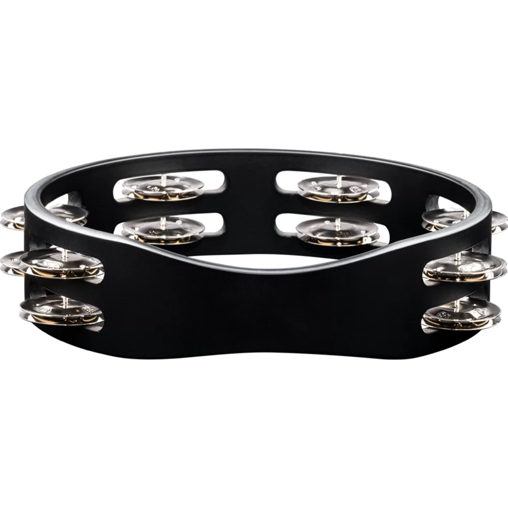 Meinl CTA2S-BK 8" Black Steel Jingle Wood Compact Tamburin (Siyah) 3