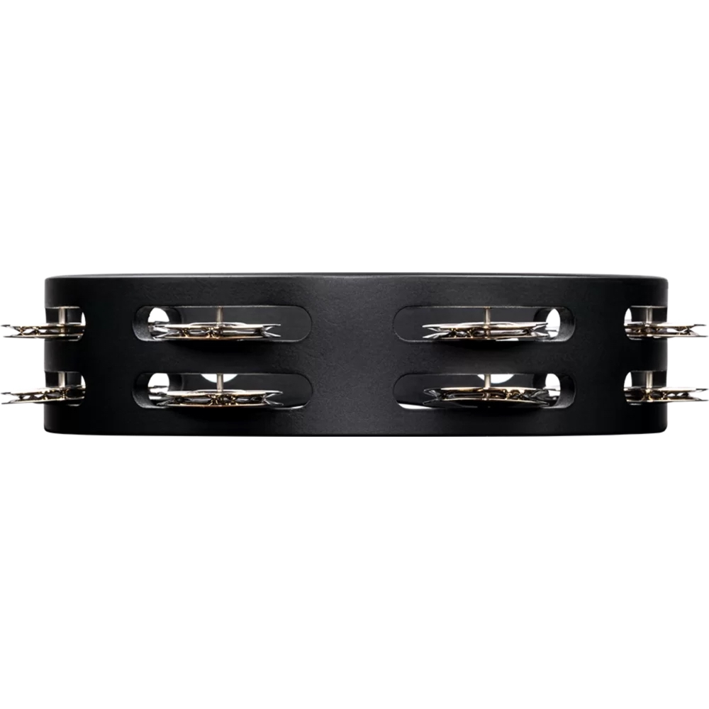 Meinl CTA2S-BK 8" Black Steel Jingle Wood Compact Tamburin (Siyah) 6