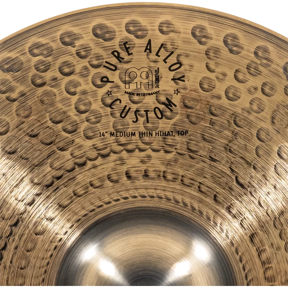 Meinl PAC14MTH 14" Pure Alloy Custom MT Meinl Hihat Zil (Çift) 7