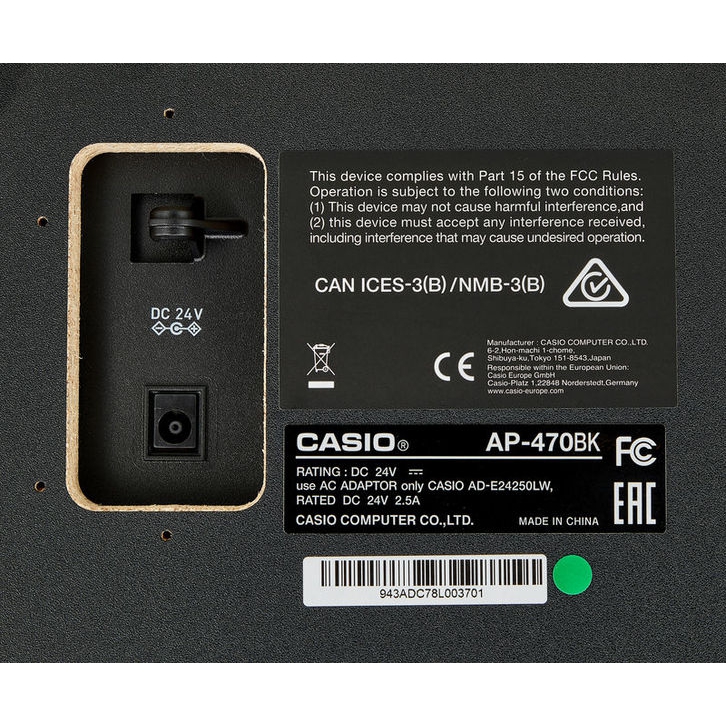 Casio AP-470 Dijital Piyano (Mat Siyah) 10