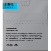 Jim Dunlop DBSBS45125 Super Bright Stainless Steel 5 Telli Bas Gitar Teli (45-125) 2