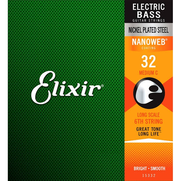 Elixir 15332 Nanoweb Medium Tek Bas Gitar Teli (32) 1