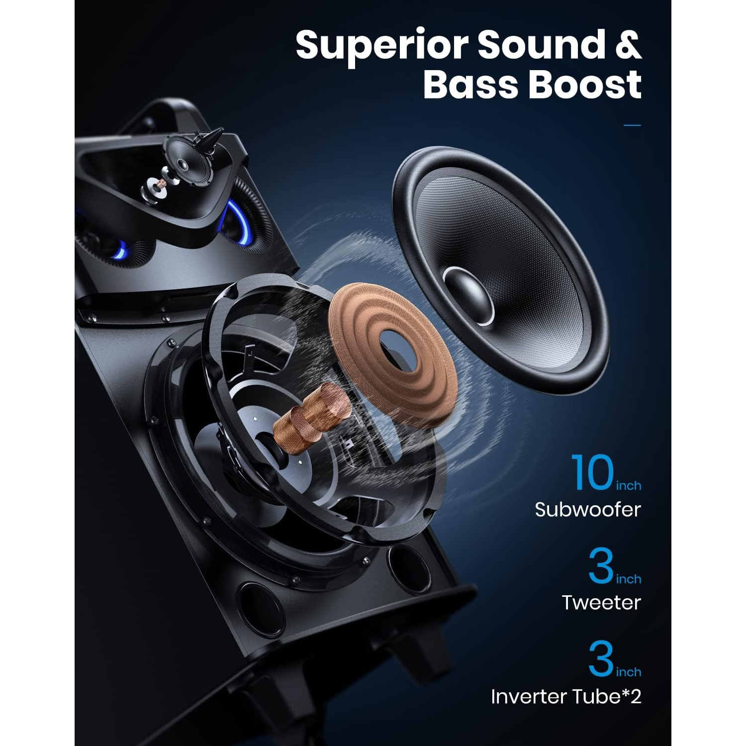 Donner Moukey MTs10-2 10" Subwoofer PA System & Karaoke Makinesi 2