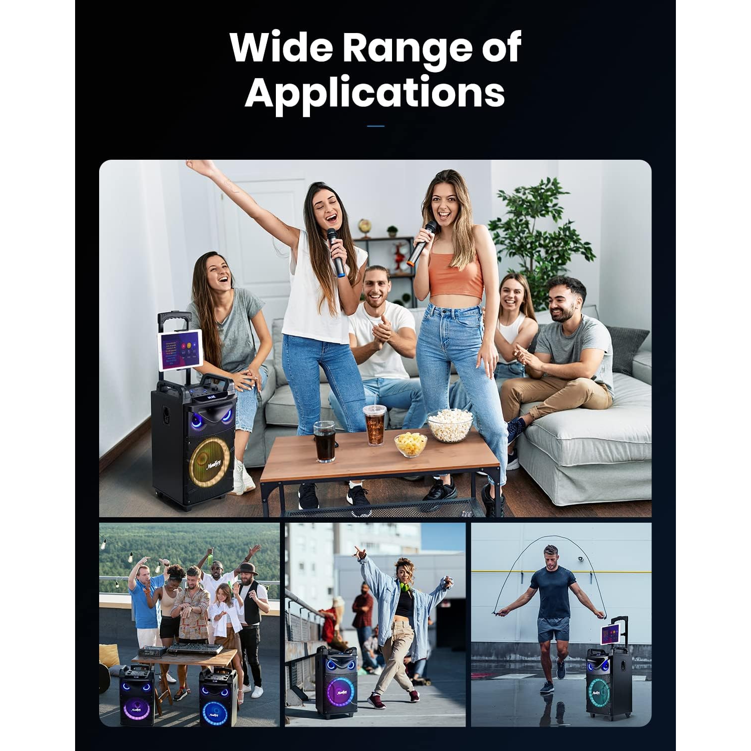 Donner Moukey MTs10-2 10" Subwoofer PA System & Karaoke Makinesi 6