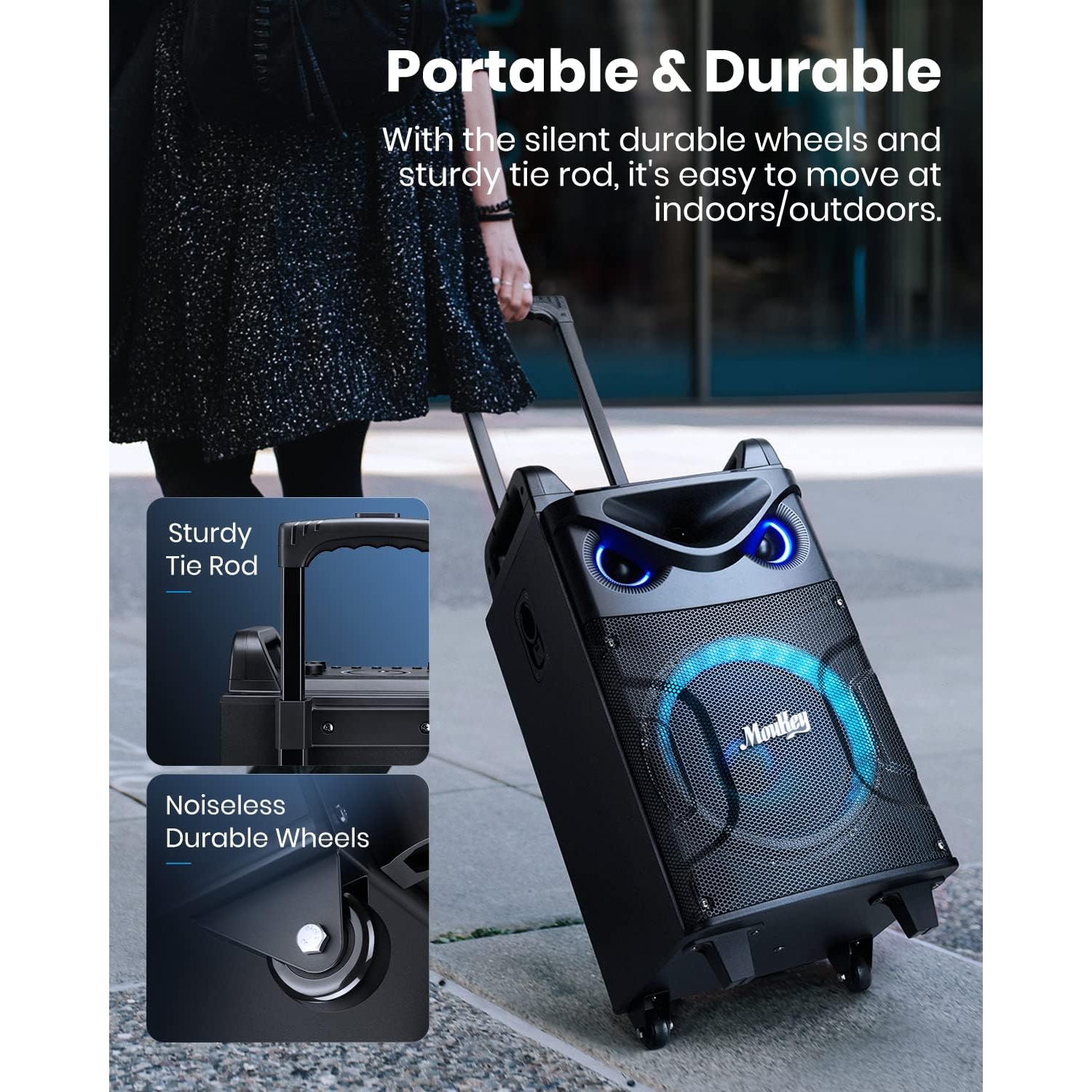 Donner Moukey MTs10-2 10" Subwoofer PA System & Karaoke Makinesi 7