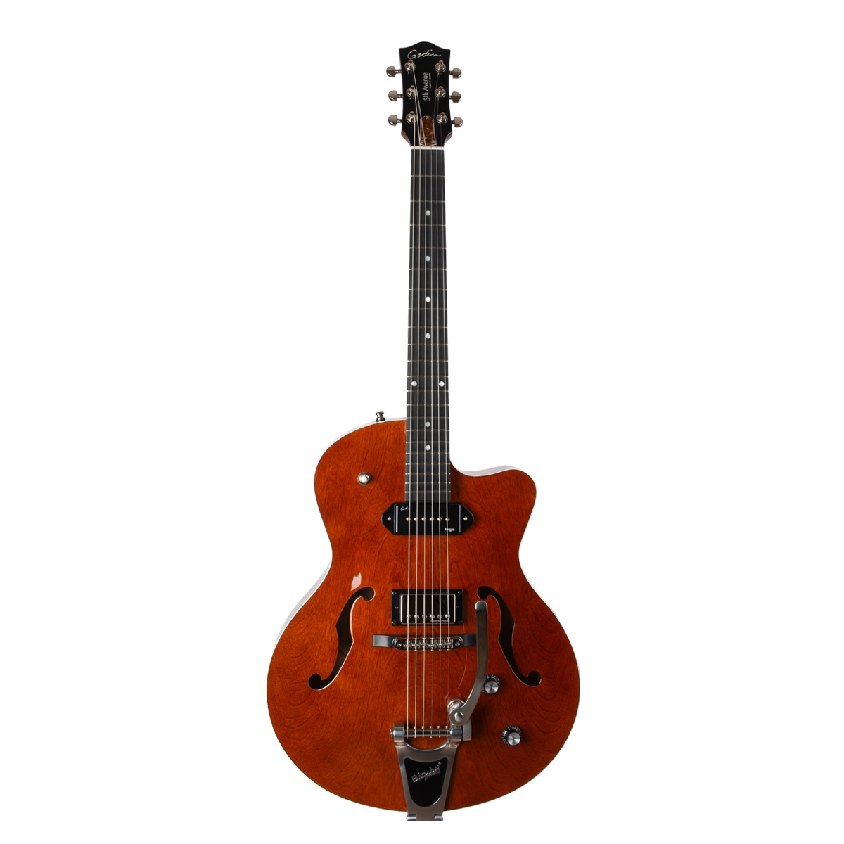 Godin 5th Avenue Uptown Custom Elektro Gitar (Havana Brown) 1