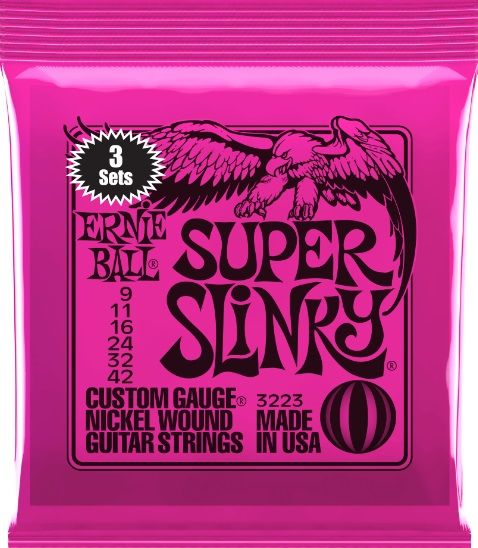 Ernieball P03223 SUPER SLINKY 3 PACK Elektro Tel (3&apos;lü Paket) 1