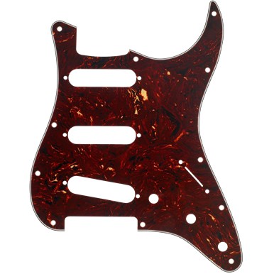 Fender Pickguard Stratocaster S/S/S 11-Hole Mount Tortoise Shell 4-Ply Pickguard 1