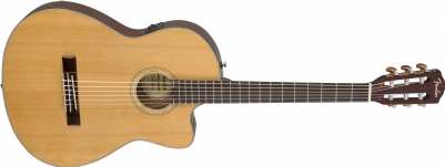 Fender CN-140SCE Nylon Thinline Natural Elektro Klasik Gitar 2