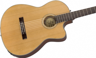 Fender CN-140SCE Nylon Thinline Natural Elektro Klasik Gitar 4