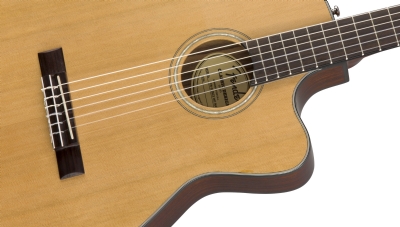 Fender CN-140SCE Nylon Thinline Natural Elektro Klasik Gitar 5