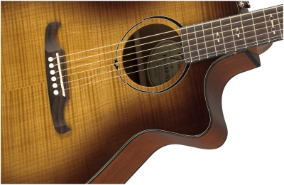 Fender FA-345CE Auditorium 3-Color Tea Burst Elektro Akustik Gitar 5