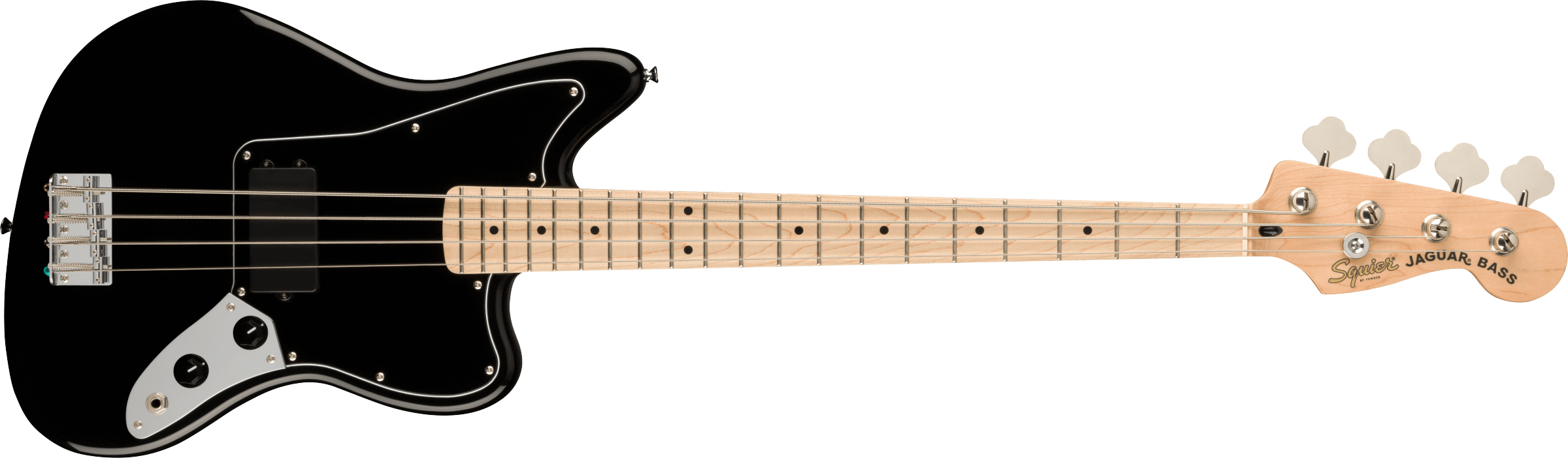 Squier Affinity Jaguar Bass H Akçaağaç Klavye Black Bas Gitar 1